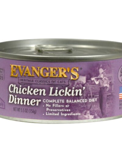 Evanger's Heritage Classic Wet Cat Food Chicken Lickin' 5.5oz 24pk