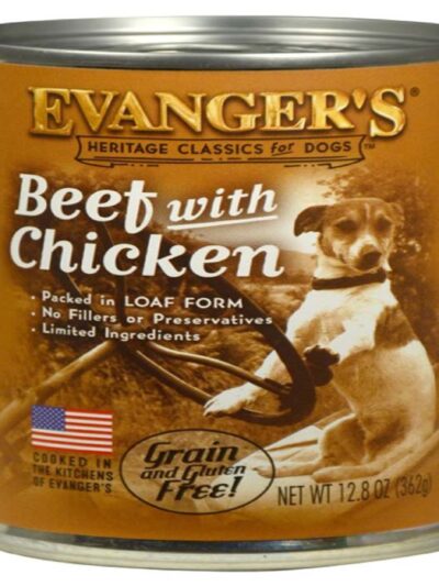 Evanger's Heritage Classic Wet Dog Food Beef w/Chicken 12.8oz 12pk