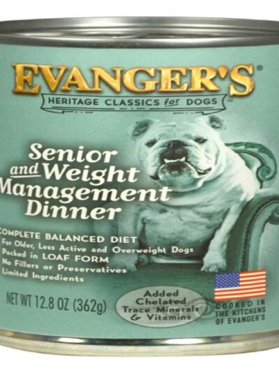 Evanger's Heritage Classic Senior/Weight Management Wet Dog Food Chicken 12.8oz 12pk