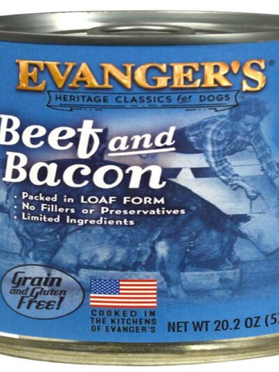 Evanger's Heritage Classic Wet Dog Food Beef & Bacon 20.2oz 12pk