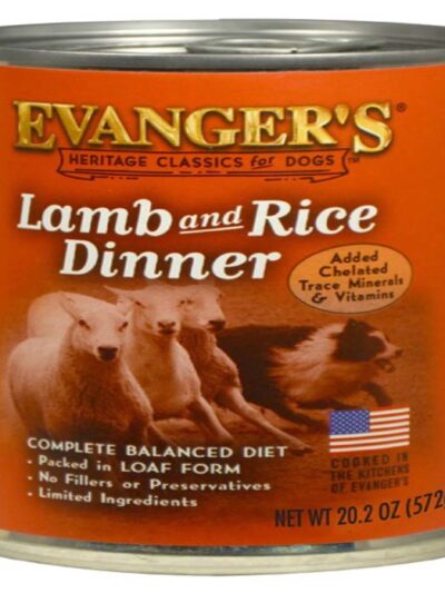 Evanger's Heritage Classic Wet Dog Food Lamb & Rice 20.2oz 12pk