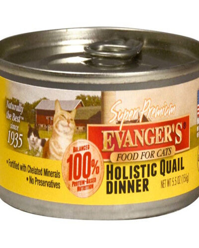 Evanger's Super Premium Wet Cat Food Quail 5.5oz 24pk