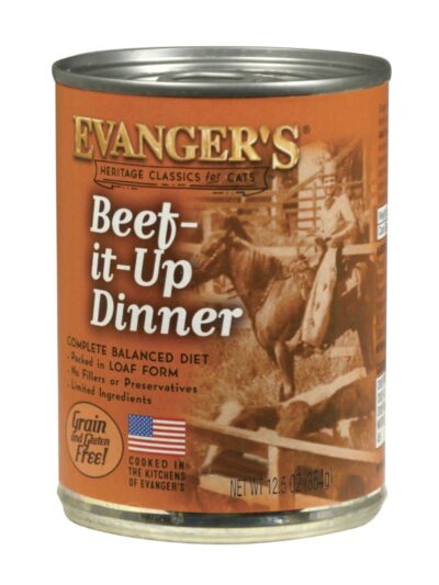 Evanger's Heritage Classic Wet Cat Food Beef It Up 12.8oz 12pk