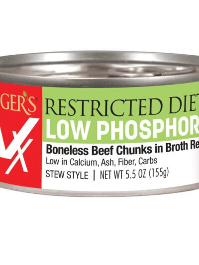 Evanger's EVx Restricted Diet Phosphorus Wet Cat Food Boneless Beef Chunks in Broth 5.5oz 24pk
