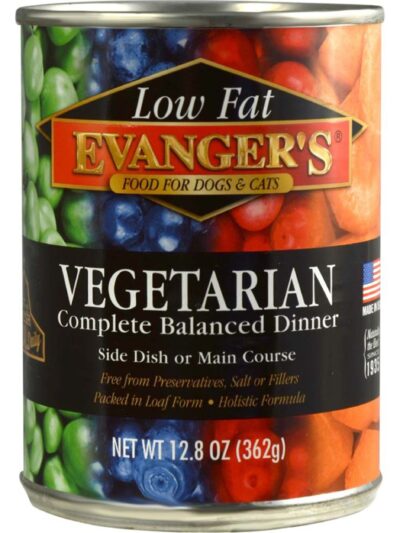 Evanger's Super Premium Wet Dog & Cat Food Vegetarian 12.8oz 12pk