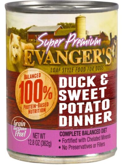 Evanger's Super Premium Wet Dog Food Duck & Fresh Sweet Potato 12.8oz 12pk