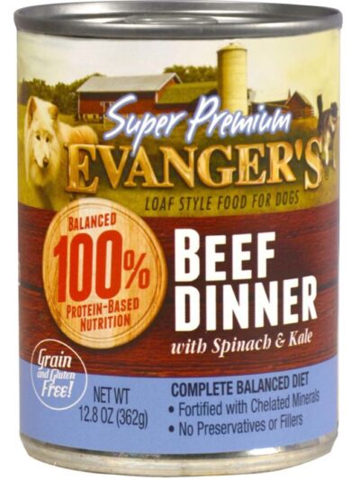 Evanger's Super Premium Wet Dog Food Beef 12.8oz 12pk