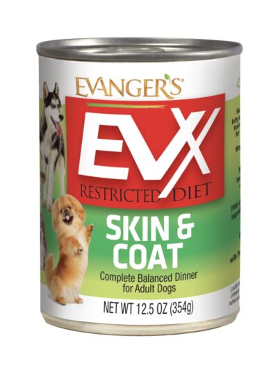 Evanger's EVx Restricted Diet Skin & Coat Wet Dog Food 12.5oz