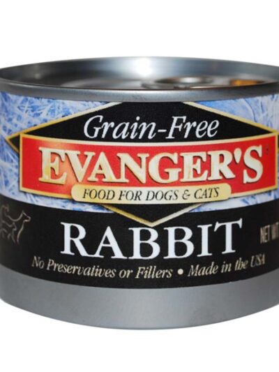 Evanger's Grain-Free Wet Dog & Cat Food Rabbit 6oz 24pk