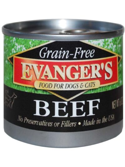 Evanger's Grain-Free Wet Dog & Cat Food Beef 6oz 24pk