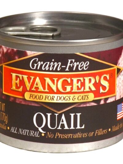 Evanger's Grain-Free Wet Dog & Cat Food Quail 6oz 24pk