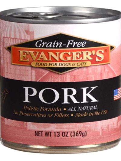 Evanger's Grain-Free Wet Dog & Cat Food Pork 12.8oz 12pk