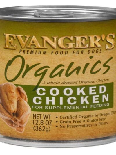 Evanger's Organics Wet Dog Food Cooked Chicken 12.8oz 12pk