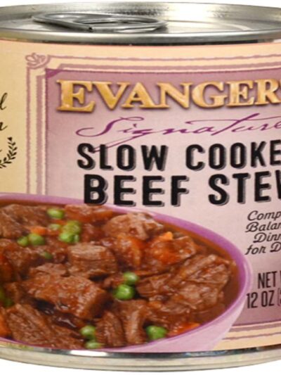 Evanger's Signature Series Wet Dog Food Slow Cooked Beef Stew 12oz 12pk