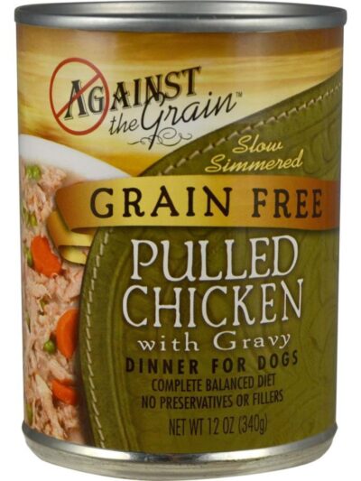 Against the Grain Hand Pulled Adult Wet Dog Food Chicken 12oz