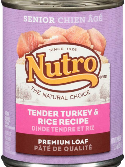 Nutro Products Premium Loaf Adult Wet Dog Food Turkey, Sweet Potato & Green Bean 12.5oz 12pk