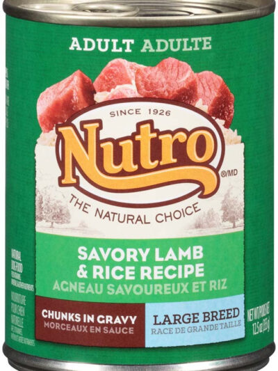 Nutro Products Hearty Stew Cuts in Gravy Adult Wet Dog Food Lamb, Green Bean & Carrot Stew 12.5oz 12pk
