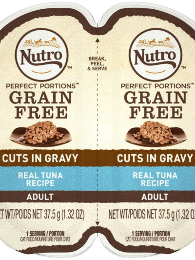 Nutro Products Perfect Portions Grain Free Cuts in Gravy Adult Wet Cat Food Tuna 2.6oz 24pk