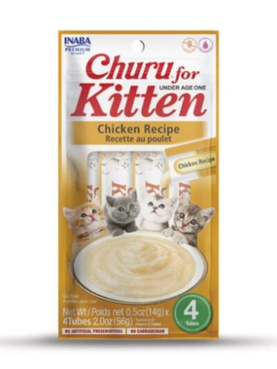 Inaba Churu Kitten Cat 2oz. Chicken (4 Count)