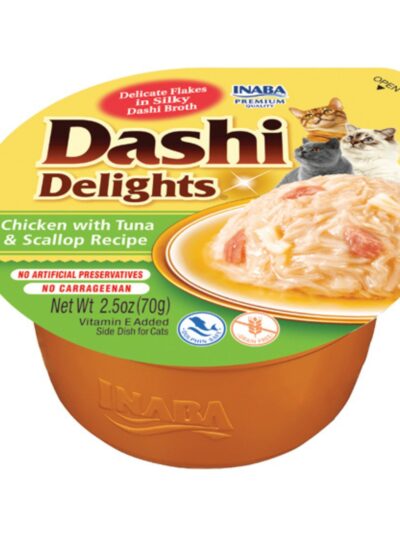 Inaba Dashi Delight 2.5oz. Chicken Tuna Scallop (6 count)