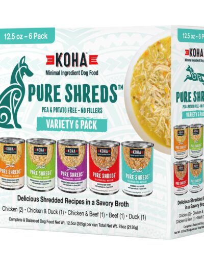 Koha Dog Grain Free Shredded 12.5oz. Variety Pack (Case of 12)