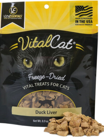 Vital Essentials Cat Freeze Dried Treat Duck Liver .9oz.