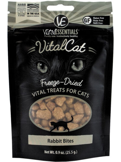 Vital Essential Cat Freeze Dried Treat Rabbit Bites .9oz.