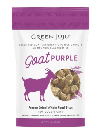 Green Juju Dog Freeze-Dried Goat Purple Topper 3oz.