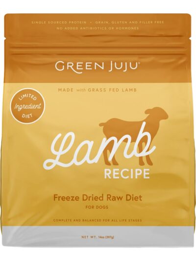 Green Juju Dog Freeze-Dried Raw Lamb 14oz.
