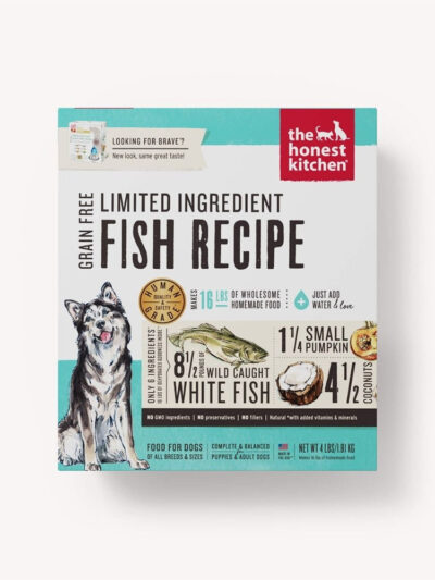 The Honest Kitchen Brave Limited Ingredient Fish Dehydrated Dog Food 4 Lbs