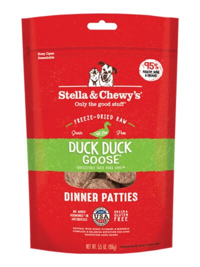 Stella And Chewys Dog Freeze-Dried Duck Dinner Patties 5.5oz.