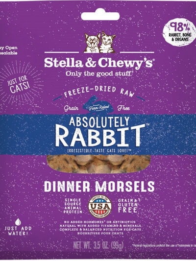 Stella and Chewys Cat Freeze-Dried Rabbit Dinner 3.5oz.