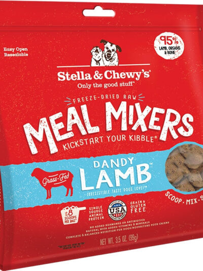 Stella And Chewys Freeze Dried Raw Dandy Lamb Meal Mixers Grain-Free Dog Food Topper 3.5 oz.