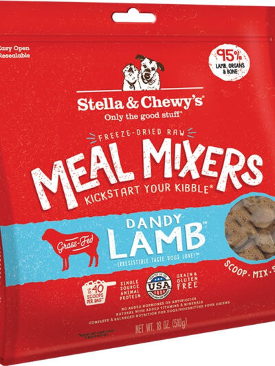 Stella And Chewys Freeze Dried Raw Dandy Lamb Meal Mixers Grain-Free Dog Food Topper 18 oz.