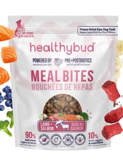 Healthy Bud Dog Freeze-dried 14oz. Lamb Salmon Bites