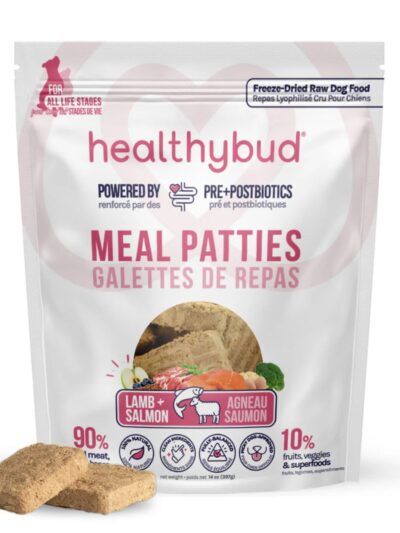Healthy Bud Dog Freeze-dried 14oz. Lamb Salmon Patties