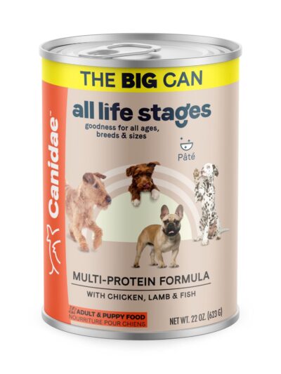 CANIDAE All Life Stages MultiProtein Canned Dog Food Chicken, Lamb Fish, 12ea/22 oz
