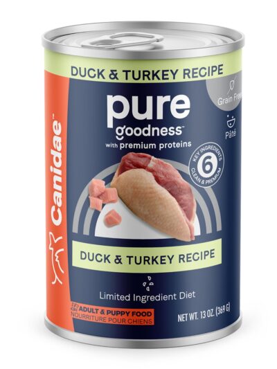 CANIDAE PURE Goodness GrainFree LID Canned Dog Food Sky Formula w/Duck  Turkey, 12ea/13 oz