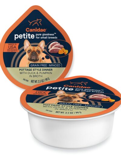 CANIDAE PURE Goodness Petite Small Breed GrainFree Canned Dog Food Minced w/Duck  Pumpkin, 12ea/3.5 oz