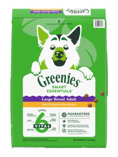 Greenies Smart Essentials Large Breed Dry Dog Food Chicken Rice, 1ea/15 lb