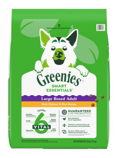 Greenies Smart Essentials Large Breed Dry Dog Food Chicken Rice, 1ea/30 lb