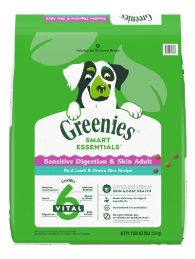 Greenies Smart Essentials Sensitive Digestion Skin Dry Dog Food Lamb, 1ea/30 lb