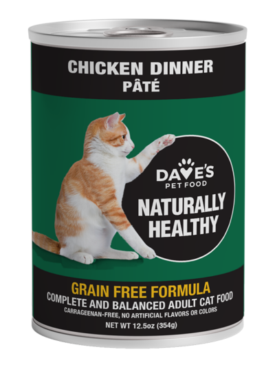 Dave's Naturally Healthy Cat Food; Chicken Formula 12.5oz. (Case of 12)