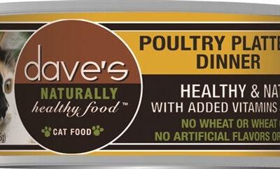 Daves Naturally Healthy Cat Food, Poultry Platter Dinner 5.5oz. (Case of 24)
