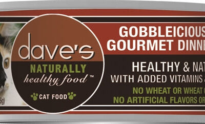 Daves Naturally Healthy Cat Food, Gobbleicious Gourmet Dinner 5.5oz. (Case of 24)