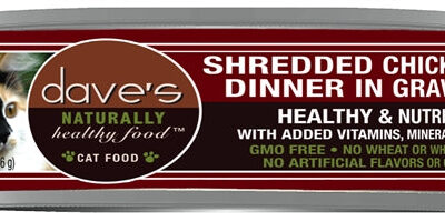 Daves Naturally Healthy Shredded Chicken In Gravy 5.5oz. (Case of 24)