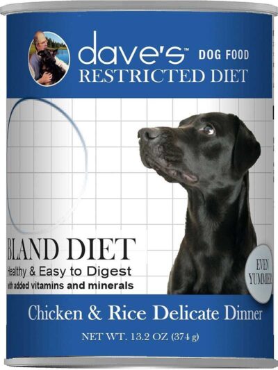 Dave's Pet Dog Restricted Diet Bland Chicken And Rice 13.2oz. (Case of 12)