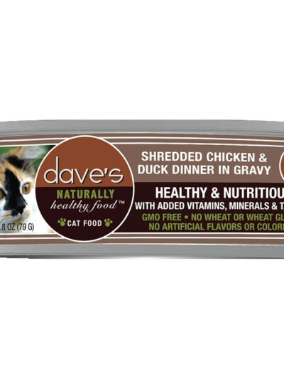 Dave's Cat Grain Free Shredded Chicken N Dog and Cat 2.8oz. (Case of 24)