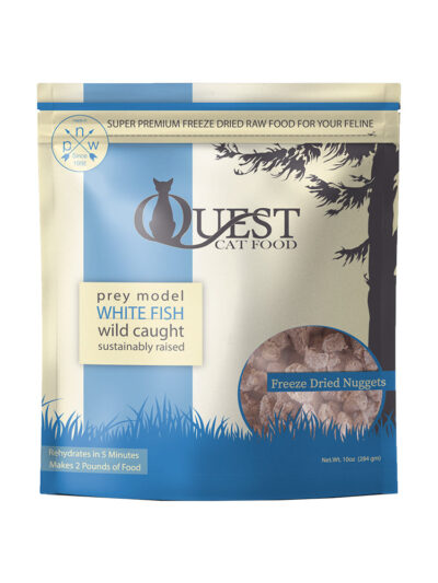 Steves Cat Quest Freeze Dried Nuggets Whitefish 10oz.