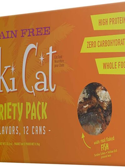 Tiki Pets Cat King Kamehameha Luau Variety Pack 2.8oz. (Case of 12)